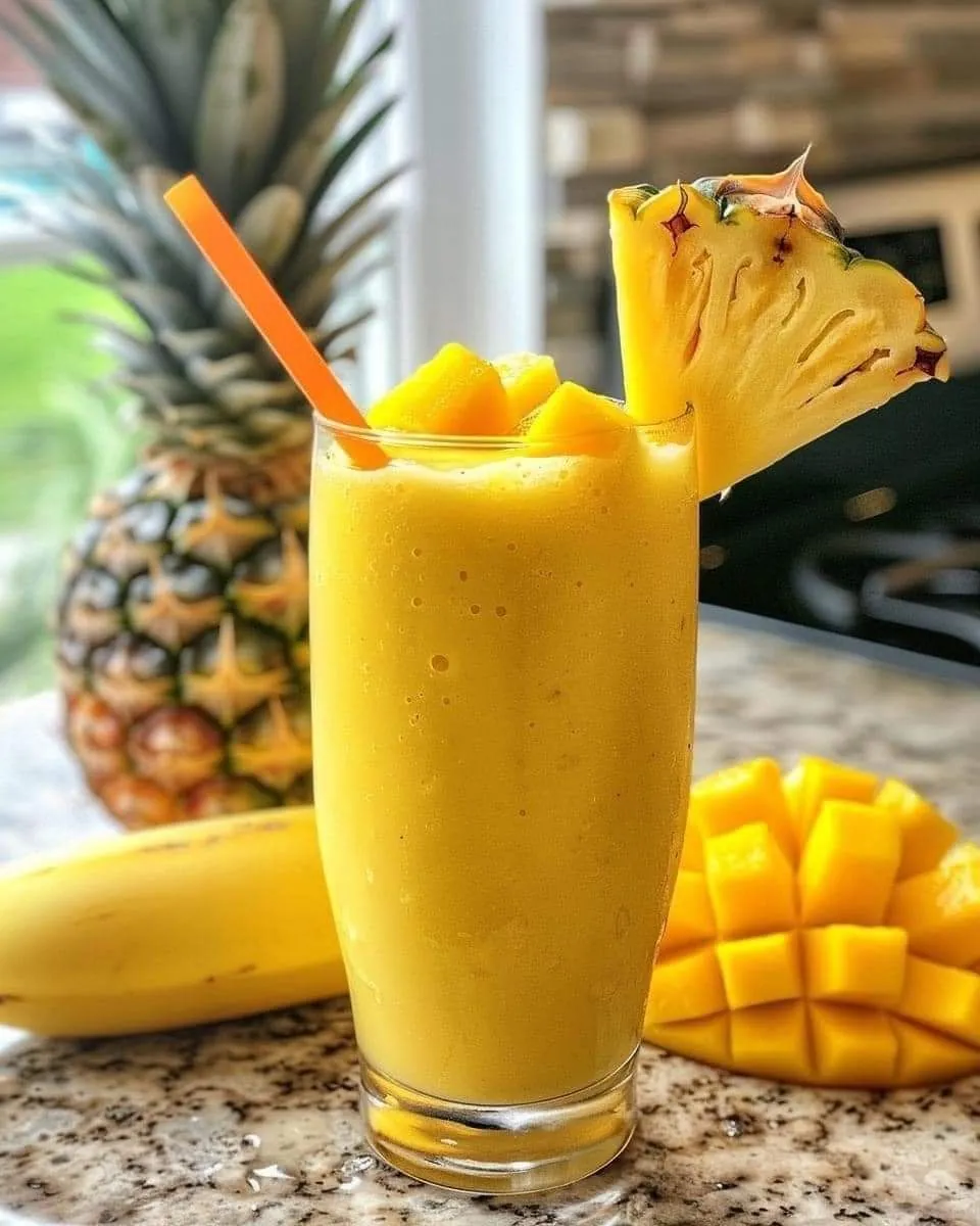 Zumo de mango y piña